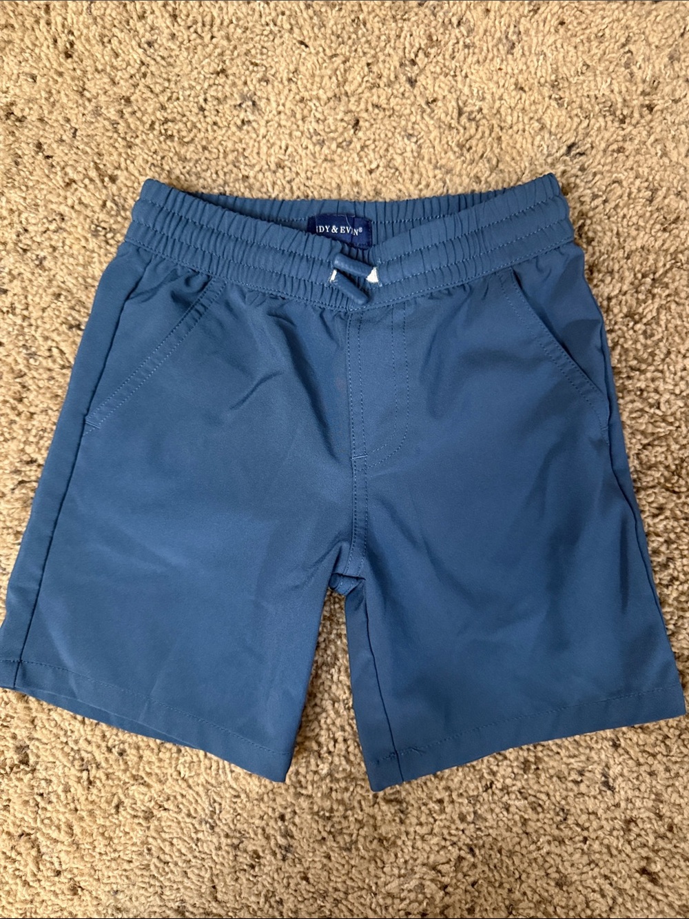 Andy & Evan Navy Blue Elastic-Waist Boys' Shorts
